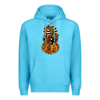 Ocean Blue leopard pumpkin polka dot sunflower Premium Hoodie - JahusDesignShop