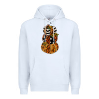 White leopard pumpkin polka dot sunflower Premium Hoodie - JahusDesignShop