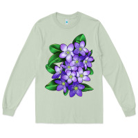 Matcha Mayflower Plant Illustrations Long Sleeve Tee - LillyAllenDesigns