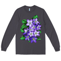 Smoke Mayflower Plant Illustrations Long Sleeve Tee - LillyAllenDesigns