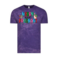 Cloud Purple merry and pregnant Vintage Tee - MaliasSmallBusiness