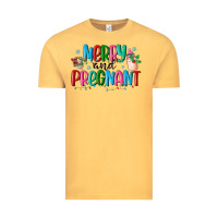 Vintage Mustard merry and pregnant Vintage Tee - MaliasSmallBusiness