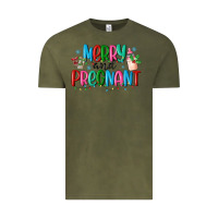 Vintage Olive merry and pregnant Vintage Tee - MaliasSmallBusiness