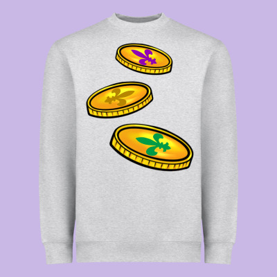 Louisiana Coins Heavyweight Sweatshirt Designed By Barkaloodesign