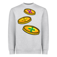Heather Grey louisiana coins Heavyweight Sweatshirt - BarkalooDesign