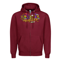 Burgundy MA Medical Assistant Mardi Gras Zipper Hoodie - HowdyJamesFarm