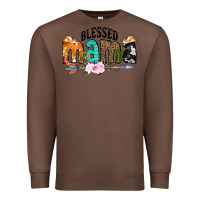 Chestnut Blessed Mama Premium Sweatshirt - CowCowDesign