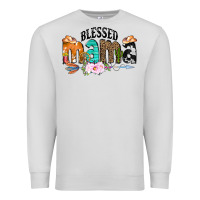 Dove Grey Blessed Mama Premium Sweatshirt - CowCowDesign