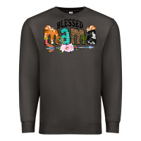 Smoke Blessed Mama Premium Sweatshirt - CowCowDesign