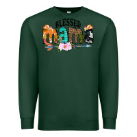 Sports Green Blessed Mama Premium Sweatshirt - CowCowDesign