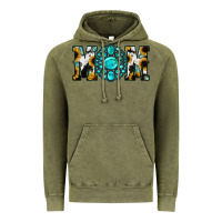 Vintage Olive Sunflower Cowhide Turquoise Gemstone Mom Vintage Hoodie - Jasminsmagicworld