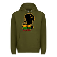 Army Green Living free-ish since 1865 Premium Hoodie - HowdyJamesFarm