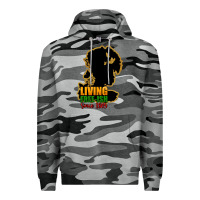 Slate Camo Living free-ish since 1865 Premium Hoodie - HowdyJamesFarm