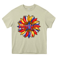 Mossy america with american flag colors and sunflower with star Heavy Core Tee - Artiststas