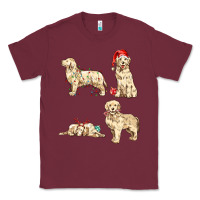 Burgundy christmas dogs Classic Tee - MaliasSmallBusiness