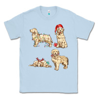 Dusty Blue christmas dogs Classic Tee - MaliasSmallBusiness