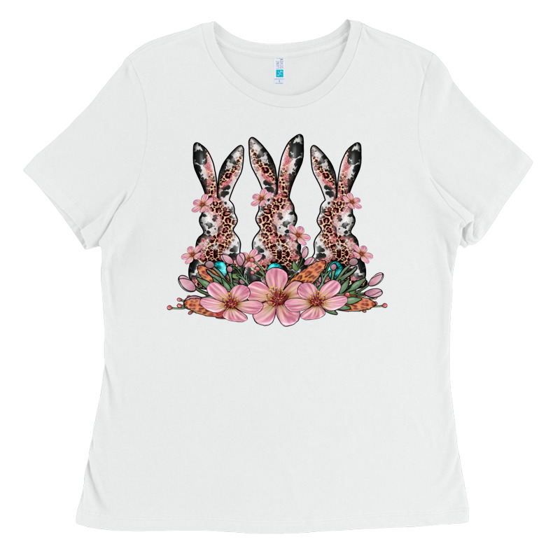 Rabbits With Blossom Flower Ladies Tee by Artiststas | Teevron