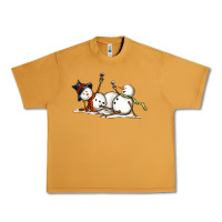 Peanut Butter snowman with wine Urban Heavy Tee - MaliasSmallBusiness