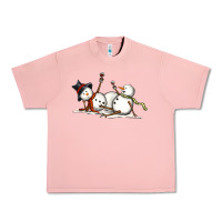 Salmon snowman with wine Urban Heavy Tee - MaliasSmallBusiness