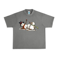Tornado snowman with wine Urban Heavy Tee - MaliasSmallBusiness