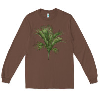Chestnut Botanical Majesty Palm Illustrations Long Sleeve Tee - LillyAllenDesigns