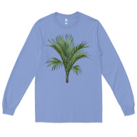 Colony Blue Botanical Majesty Palm Illustrations Long Sleeve Tee - LillyAllenDesigns