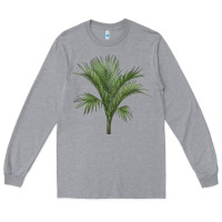 Heather Grey Botanical Majesty Palm Illustrations Long Sleeve Tee - LillyAllenDesigns