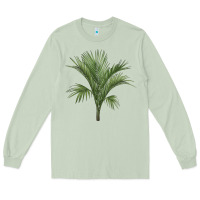 Matcha Botanical Majesty Palm Illustrations Long Sleeve Tee - LillyAllenDesigns
