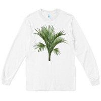 White Botanical Majesty Palm Illustrations Long Sleeve Tee - LillyAllenDesigns