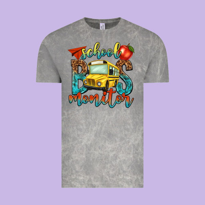 School Bus Monitor Vintage Tee Designed By Nancycooperartshop