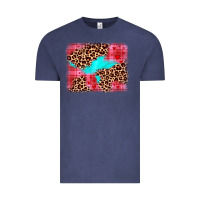 Vintage Denim valentine's day leopard background Vintage Tee - JahusDesignShop