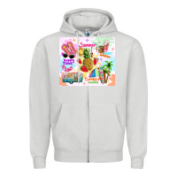 Dove Grey summer beach Zipper Hoodie - TumblerDesignByShophia
