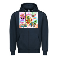 Navy summer beach Zipper Hoodie - TumblerDesignByShophia