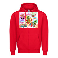Red summer beach Zipper Hoodie - TumblerDesignByShophia
