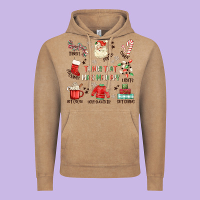 Thing That Make Me Happy Vintage Hoodie Designed By Maliassmallbusiness