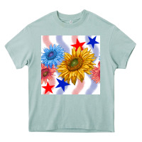 Arona patriotic sunflowers Heavy Core Tee - BundleAndBundleShop