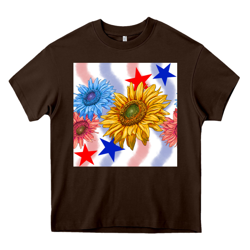 Patriotic Sunflowers Heavy Core Tee by BundleAndBundleShop | Teevron