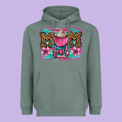 Mom Fuel Coffee Cup Heavyweight Hoodie Designed By Oliviacreatesart