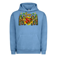 Pigment Pebble Blue boy mom Urban Hoodie - CowhideDigitalArt