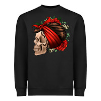 Black bandana and roses skull Heavyweight Sweatshirt - Jasminsmagicworld