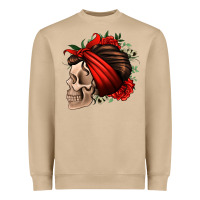 Mushroom bandana and roses skull Heavyweight Sweatshirt - Jasminsmagicworld