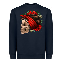 Navy bandana and roses skull Heavyweight Sweatshirt - Jasminsmagicworld