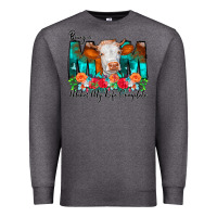 Charcoal Heather Being a Mom Makes My Life Complete Premium Sweatshirt - CowCowDesign