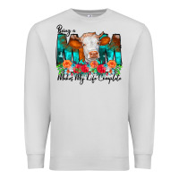 Dove Grey Being a Mom Makes My Life Complete Premium Sweatshirt - CowCowDesign