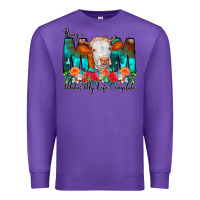 Purple Being a Mom Makes My Life Complete Premium Sweatshirt - CowCowDesign