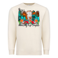 Sandshell Being a Mom Makes My Life Complete Premium Sweatshirt - CowCowDesign