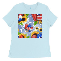 Baby Blue patriotic popsicle Ladies Tee - BundleAndBundleShop