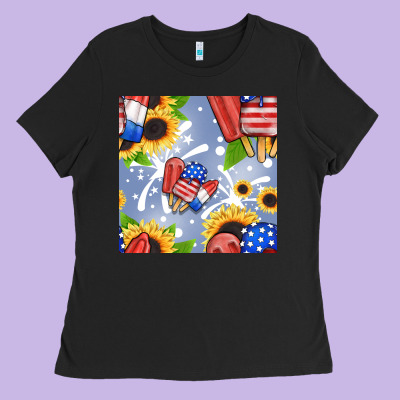 Patriotic Popsicle Ladies Tee Designed By Bundleandbundleshop