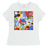 White patriotic popsicle Ladies Tee - BundleAndBundleShop