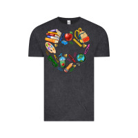 Vintage Black teacher heart custom Vintage Tee - NancyCooperArtShop